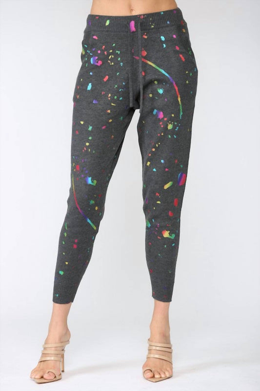 Fate - FOIL PAINT SPLATTER KNITTED JOGGER PANTS