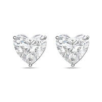 Diana M Jewels - Women's Heart Lab-grown Diamond Stud Earrings (6.00 Tcw) - Elegant