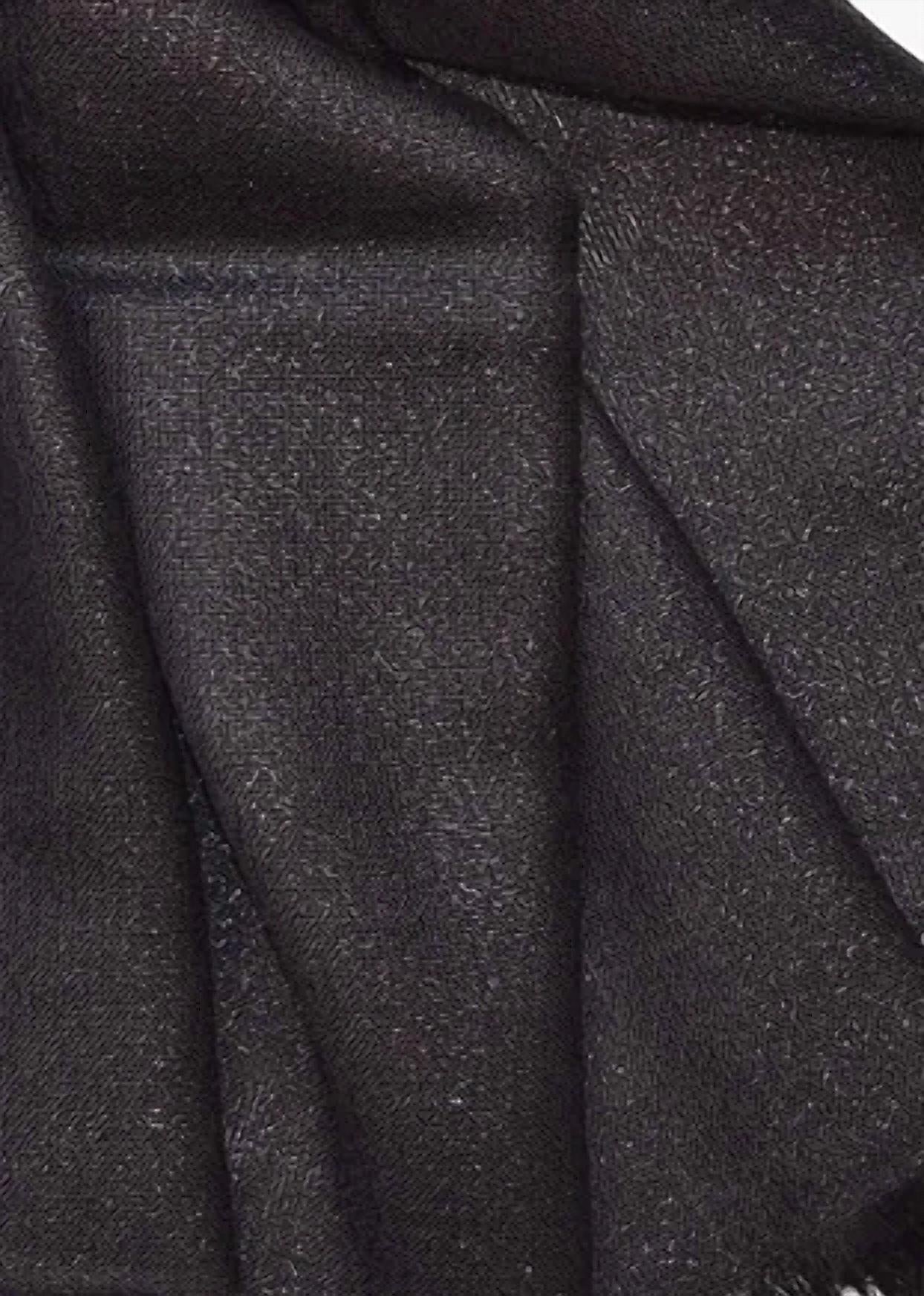 V. FRAAS Women's Metallic Wrap in black - women's scarf - detail view