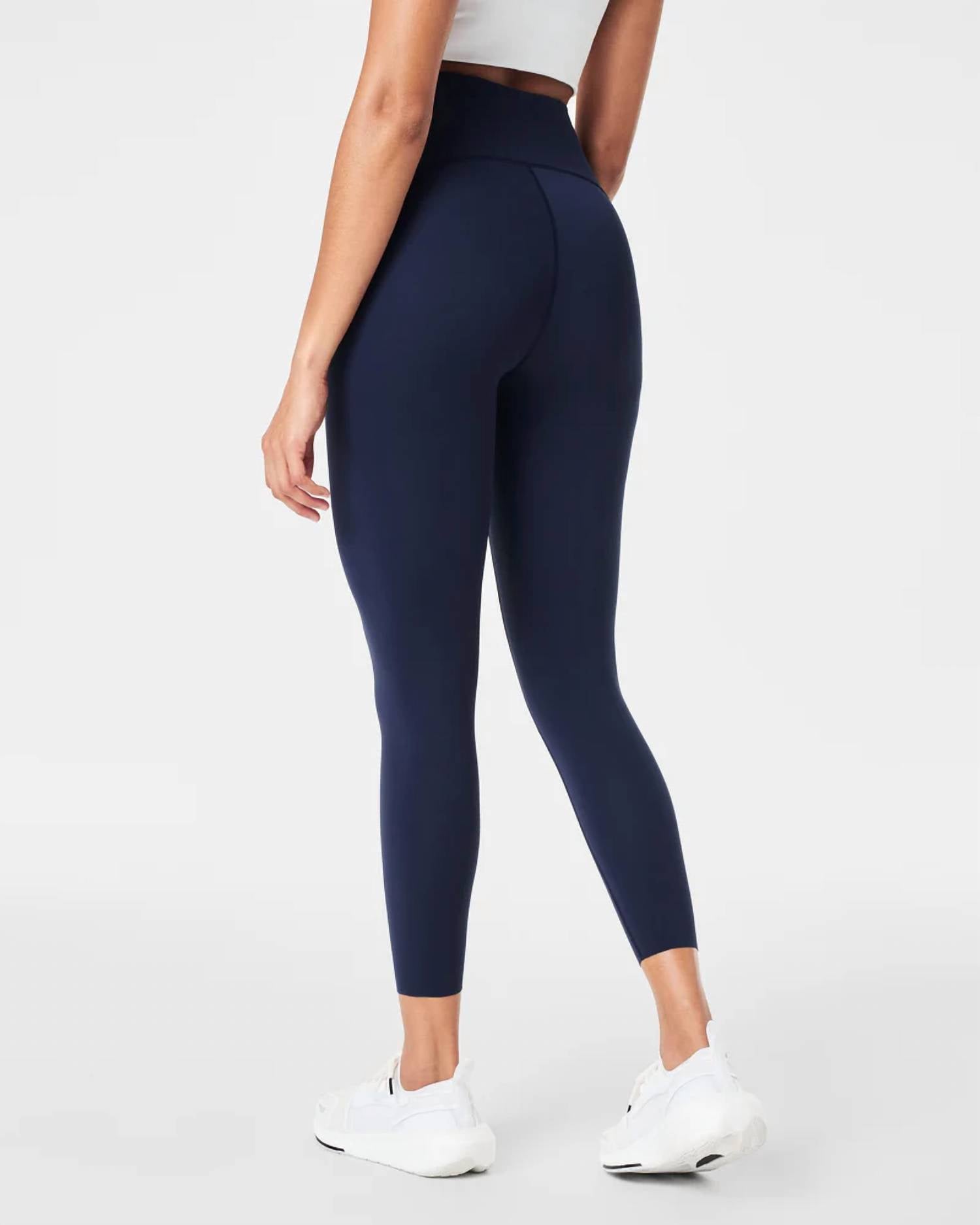 Spanx Body Boost 7/8 Leggings in timeless navy - women's pants - detail view