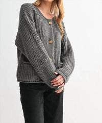 Fun 2 Fun - Chunky Knit Sweater Cardigan