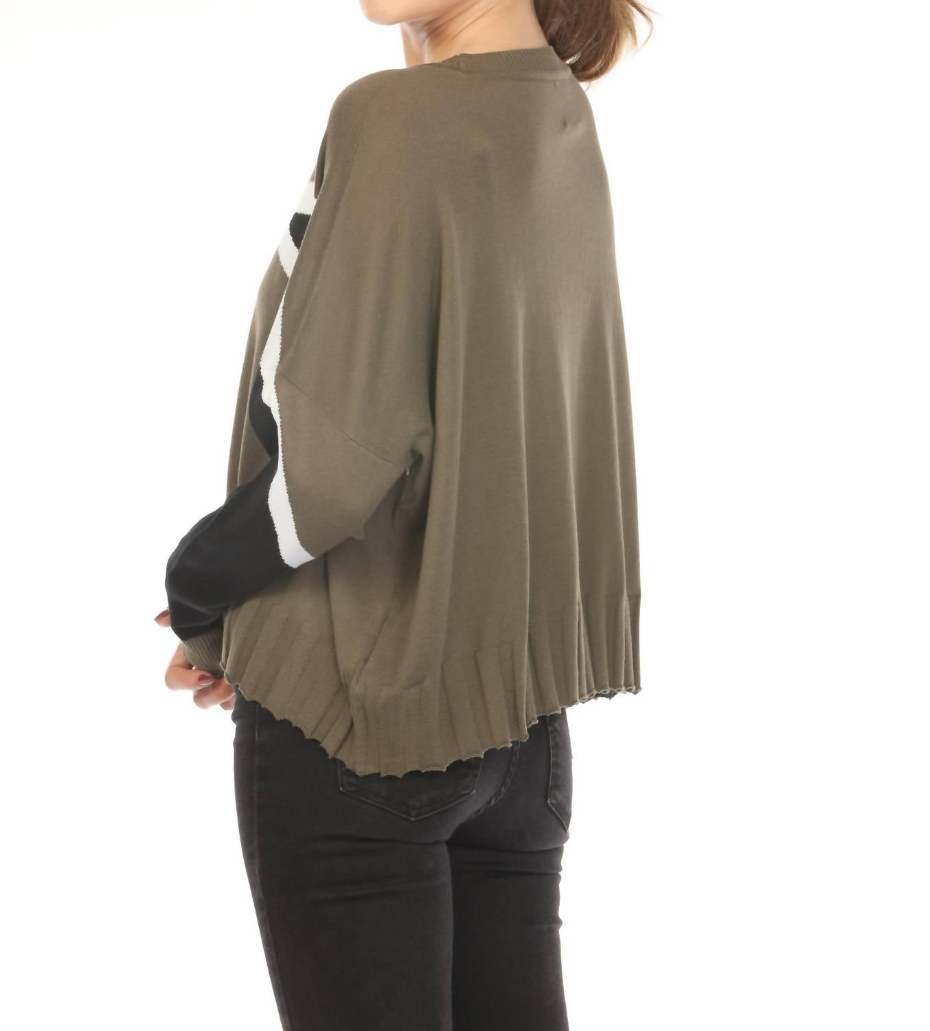 Planet By Lauren G. - Mini Triangle Crewneck Sweater