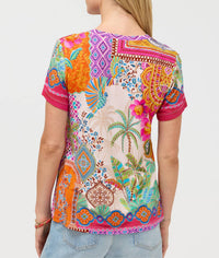 Johnny Was - Janie Favorite Short Sleeve V Neck Swing Tee