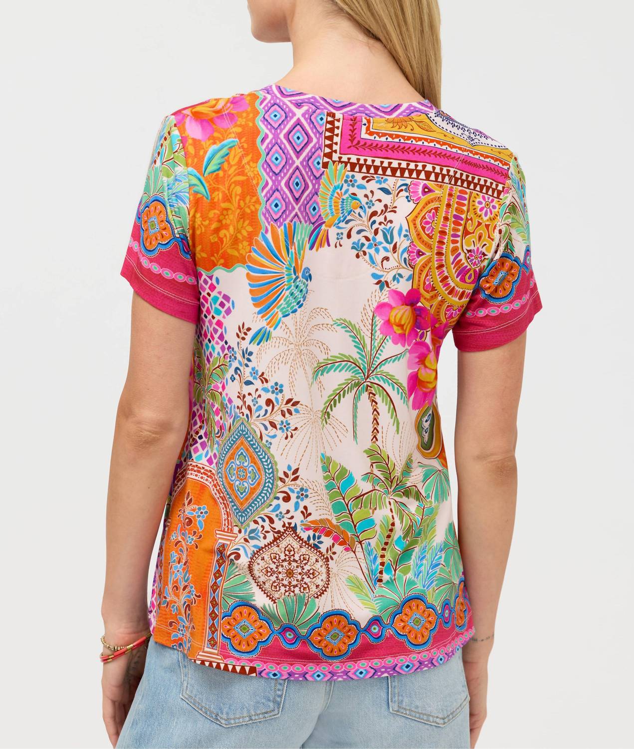 Johnny Was - Janie Favorite Short Sleeve V Neck Swing Tee