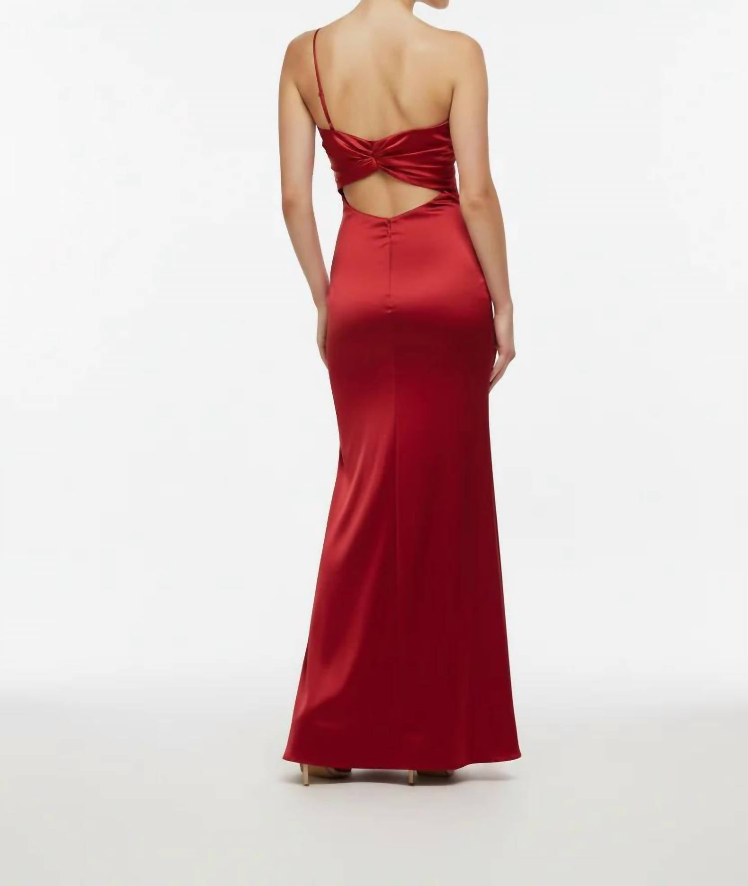 Dave & Johnny - One-shoulder Maxi Dress