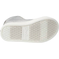 Nina Girls Ivette High Top Sneakers in silver distressed metallic - kids' sneaker - view 5