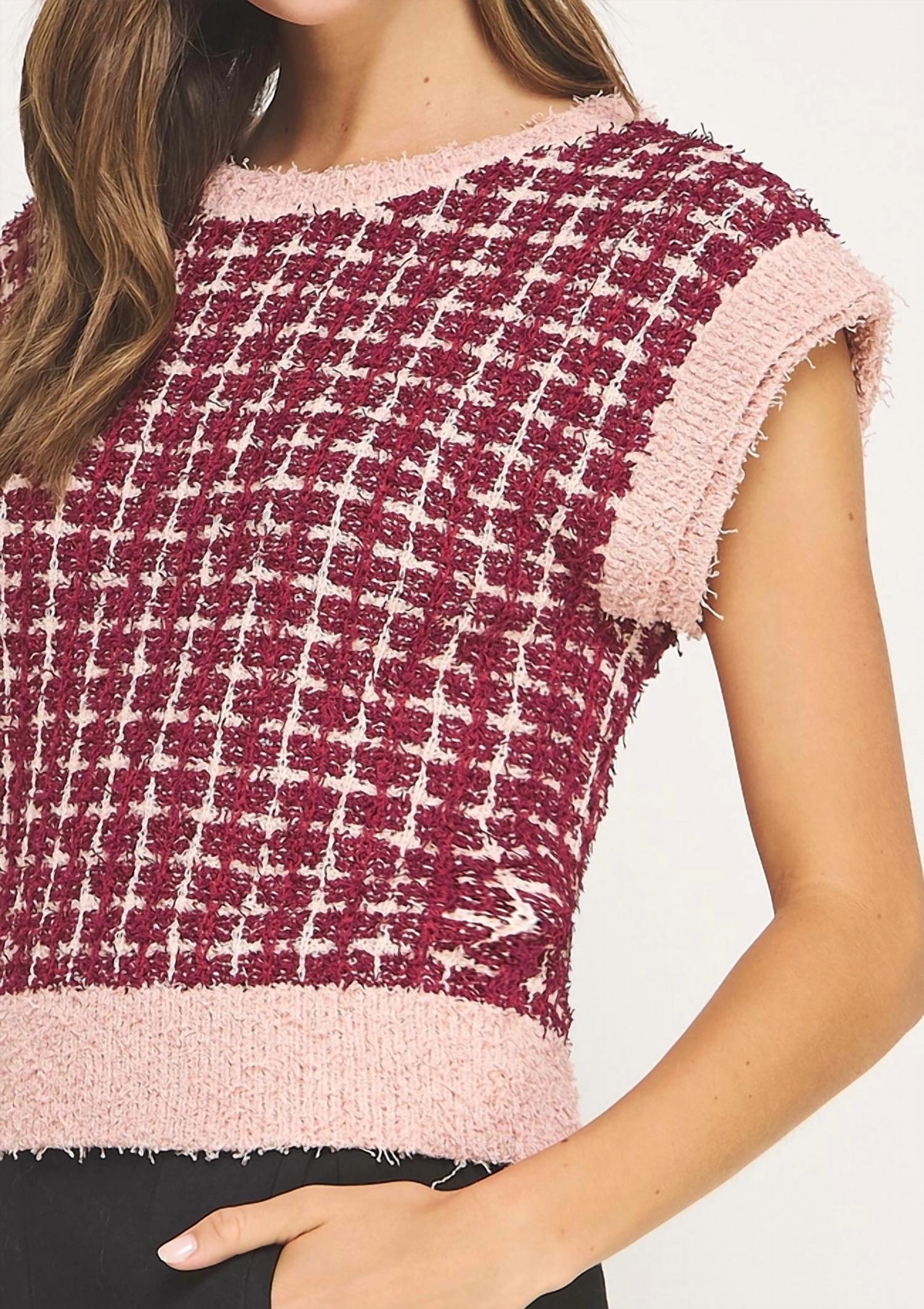Strut & Bolt - All Yours Check Tweed Knit Sweater