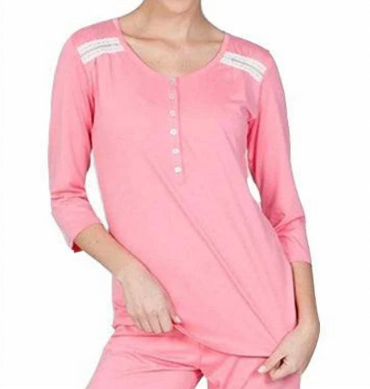Twelve Eighty Eight - Misha Elbow Sleeve Pullover Top Pajama Set