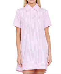 DOLCE CABO Poplin Shift Dress in pink white - women's dress