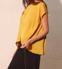 Tyche - Washed Poly Silk Tulip Tunic Top