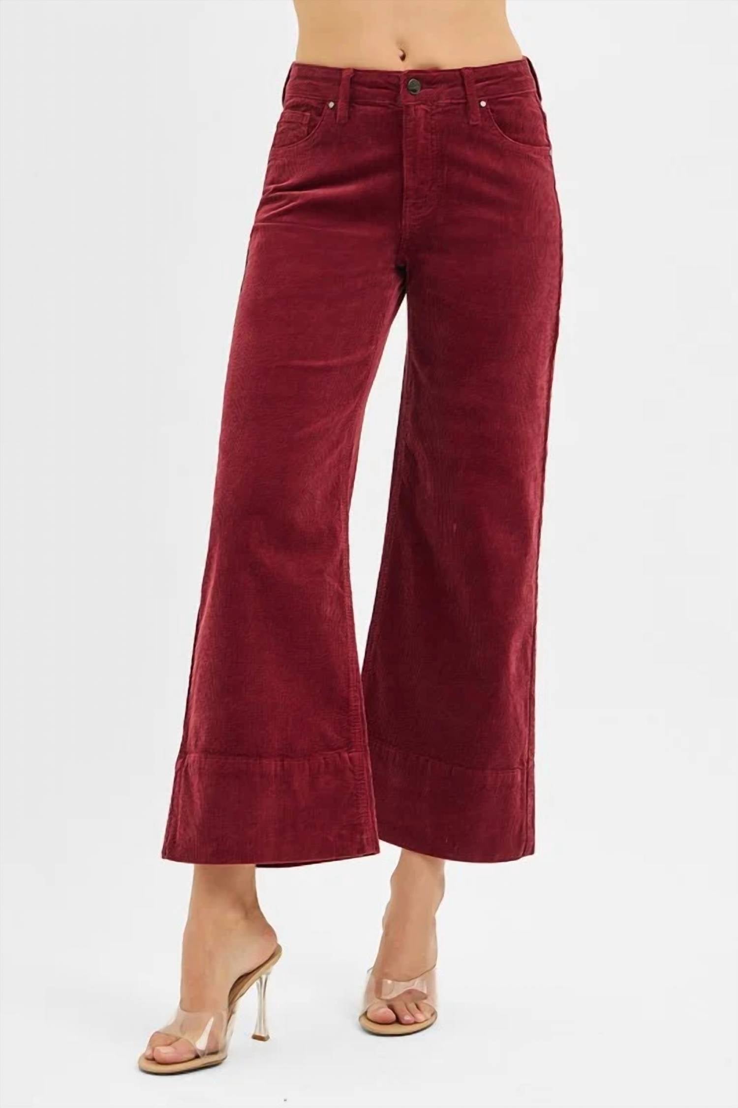 Risen - Catherine Corduroy High Rise Cropped Pants