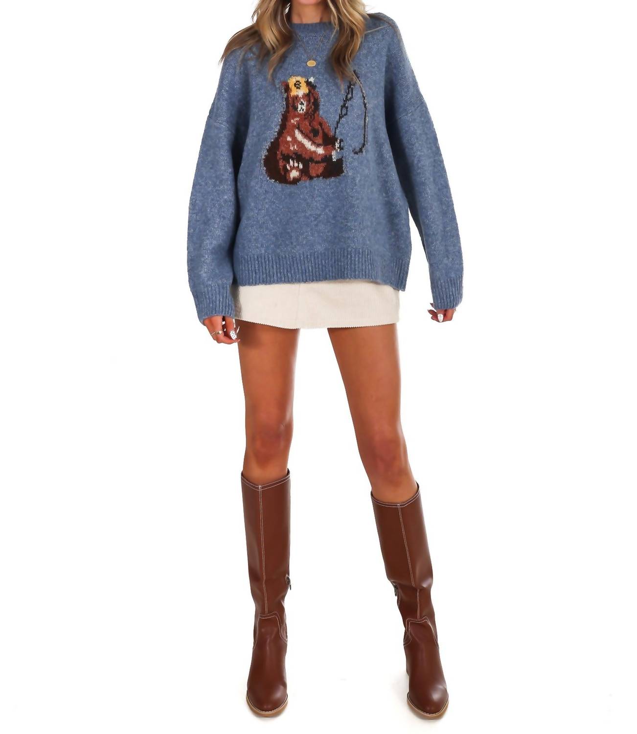 Bailey Rose - Fishing Bear Sweater