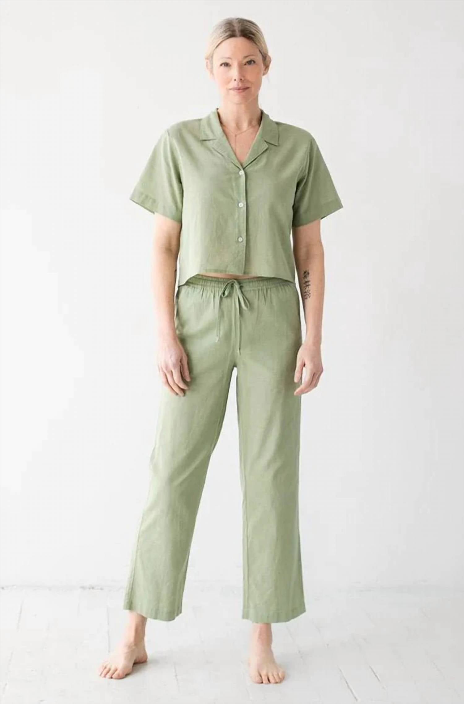 Salua - Woven High Waisted Pants