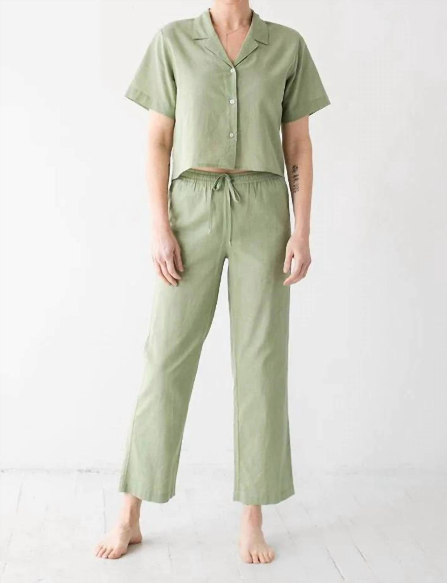 Salua - Woven High Waisted Pants
