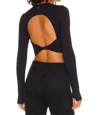 Spiritual Gangster - SERENE TWIST BACK LONG SLEEVE TOP