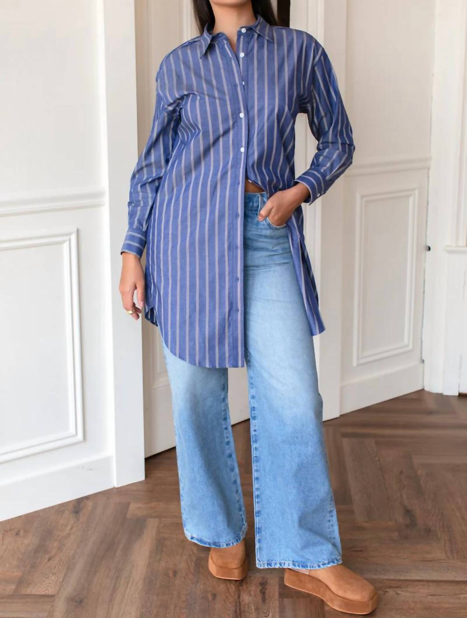 Emerson Fry - Long Sleeve Shirt Mini Dress
