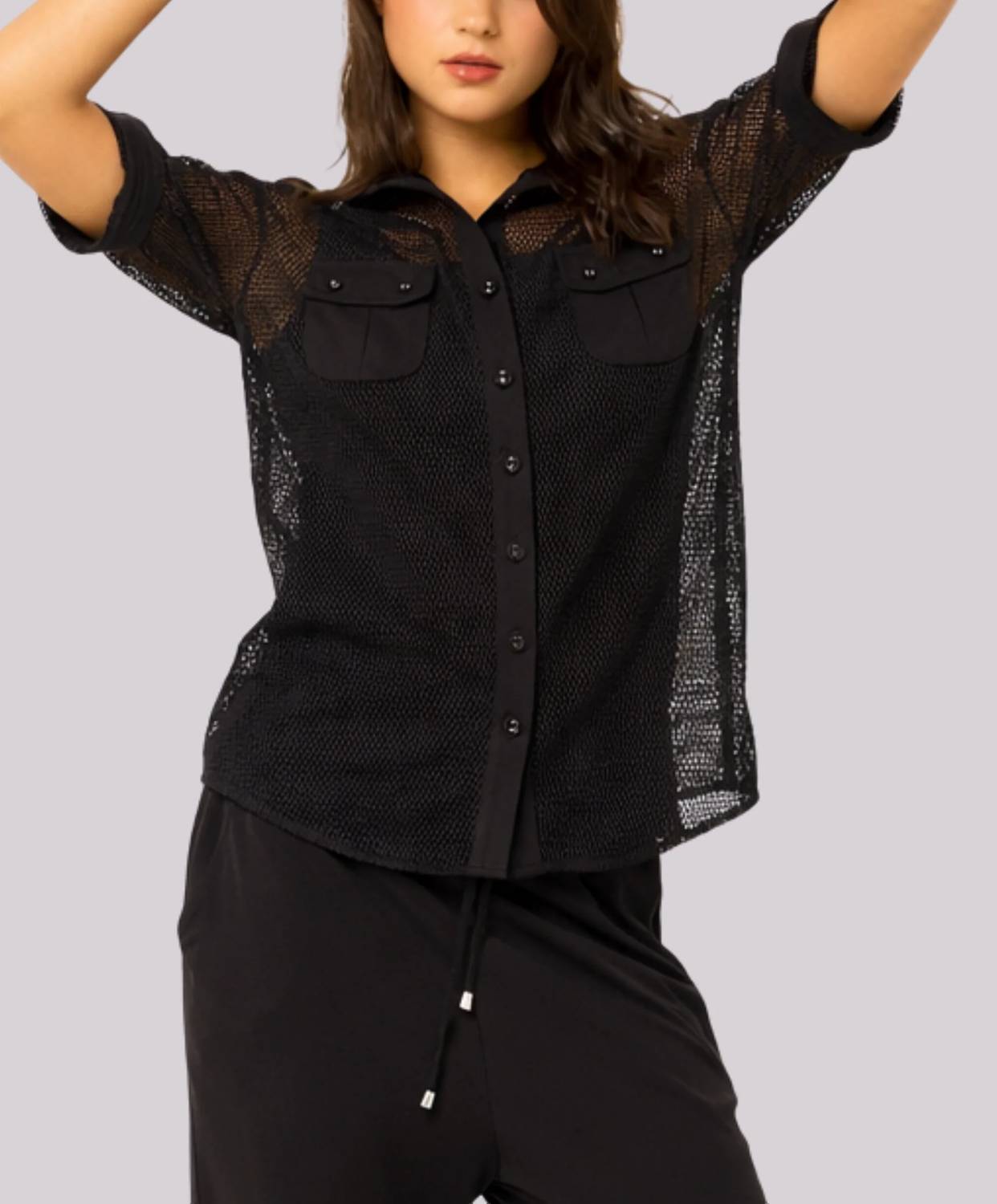 Angel Apparel - Fishnet Short Sleeves Shirt