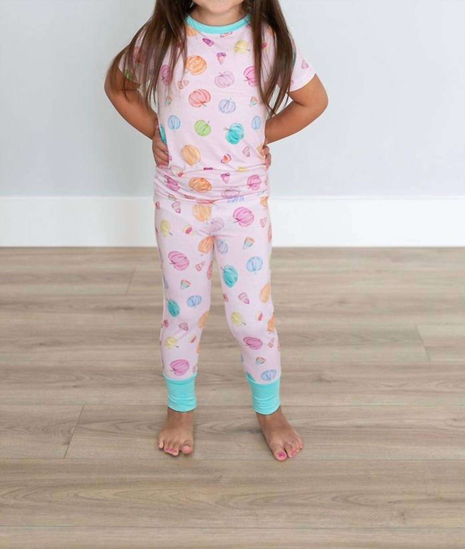 Sweet Bay Clothing - Girl's Pumpkin 2 Piece Pj Set