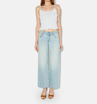 Re/Done - Mid Rise Wide Leg Crop Jeans
