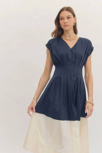 Entrousa - Cap Sleeve Midi Dress