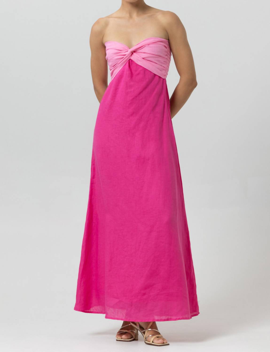 Lusana - Melody Linen Maxi Dress