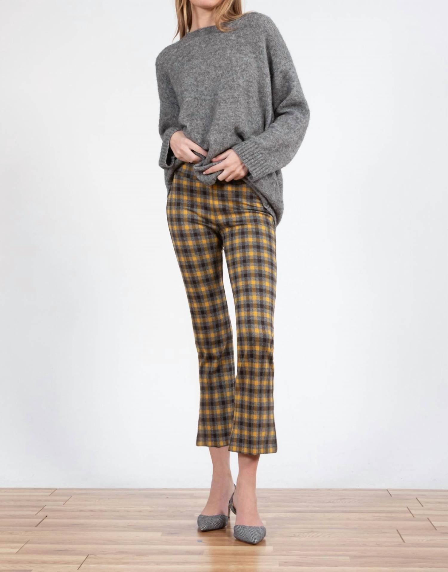 Avenue Montaigne Leo Flare Cut Pants in solar - women's pants