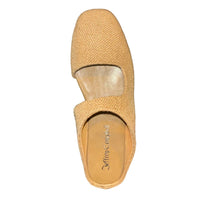 Jeffrey Campbell Women's Siesta Mule in tan canvas - women's shoe - alternate view