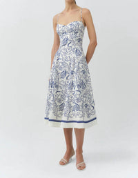 Jonathan Simkhai - Analise Linen Bustier Midi Dress