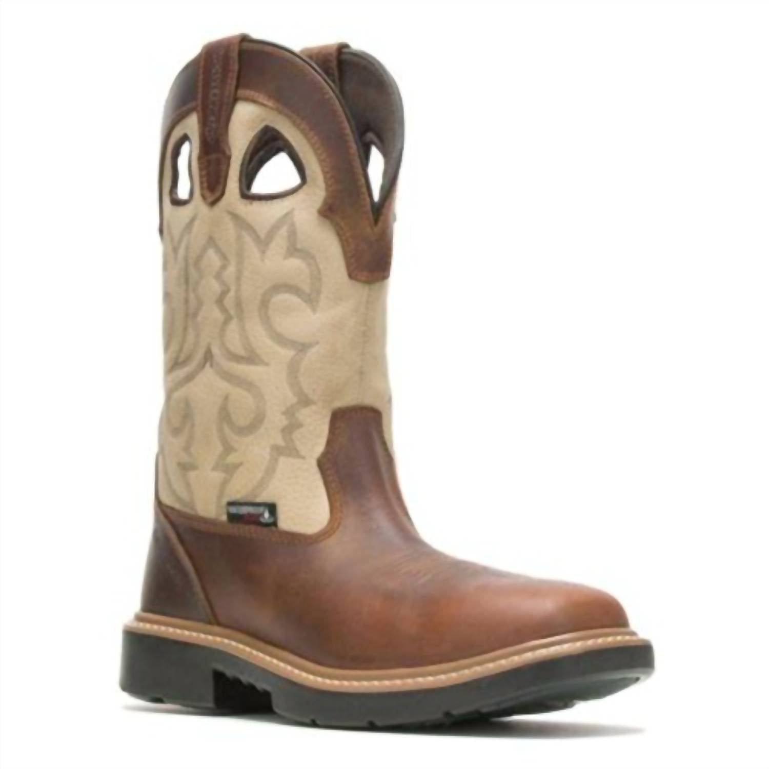 Wolverine Men's Rancher Waterproof Boots in bone and cognac - men's boots