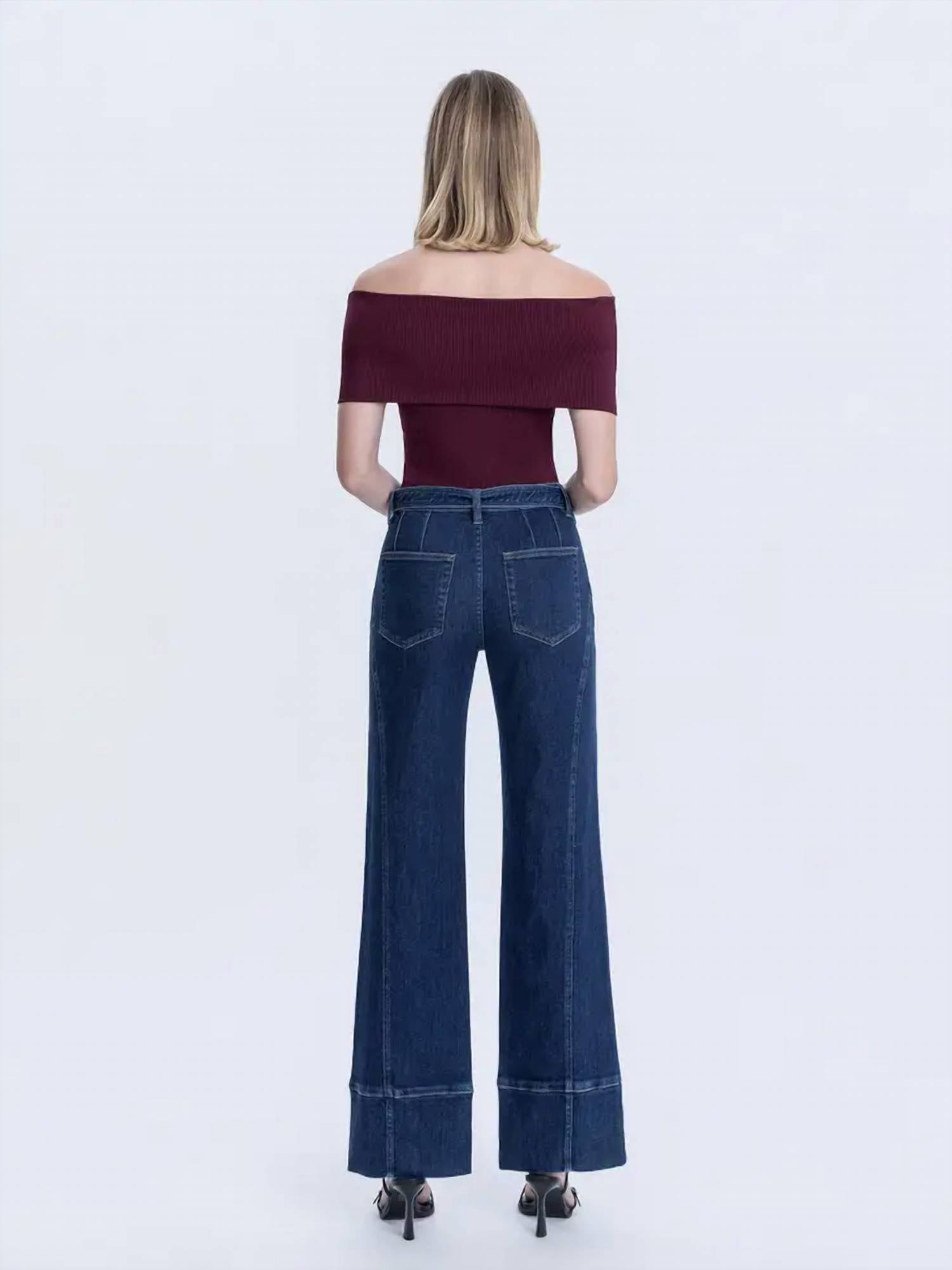 Flying Monkey - Jubilant Super High Rise Belt Strap Vintage Flare Jeans