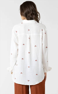 Dex - Textured Button Front Blouse