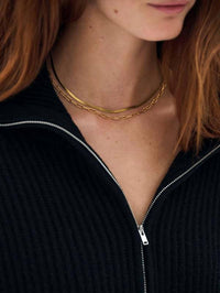 White + Warren - Lofty Blend Zip Collar Tunic Sweater