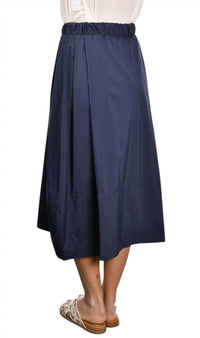 Gran Sasso Balloon Midi Skirt in navy - women's skirt - detail view