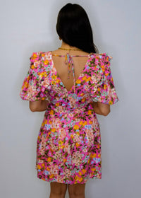 Fate - Floral Puff Sleeve Mini Dress