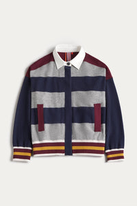 Naked Cashmere Rugby Bomber Jacket in husky mult - women's jacket - view 4