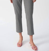 Joseph Ribkoff - Geometric Jacquard Crop Pull On Pants