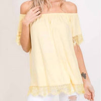 Hailey & Co - Off Shoulder Lace Detail Top