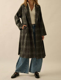 Promesa - Refined Plaid Belted Coat