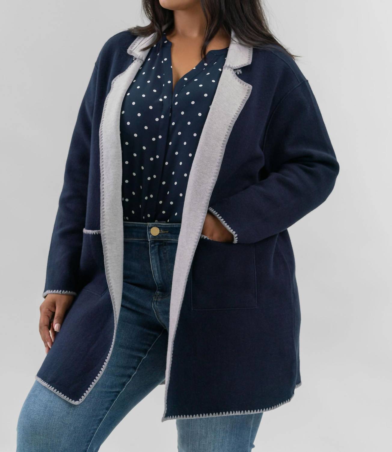Nic + Zoe - Cool Nights Reversible Knit Jacket - Plus