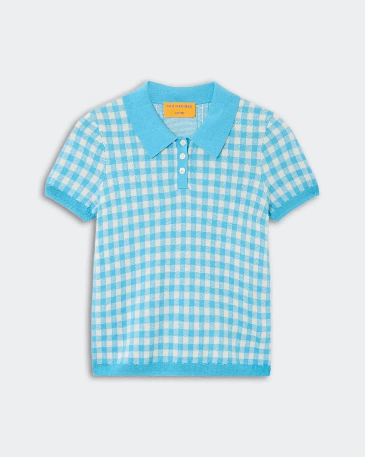 Guest In Residence - Gingham Shrunken Polo