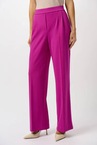 Joseph Ribkoff - Pleated Pull On Wide Leg Trouser Pant