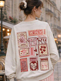 SWEET CLAIRE Women's Perfect Match Sweatshirt in white - women's top - alternate view