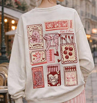 SWEET CLAIRE Women's Perfect Match Sweatshirt in white - women's top - detail view