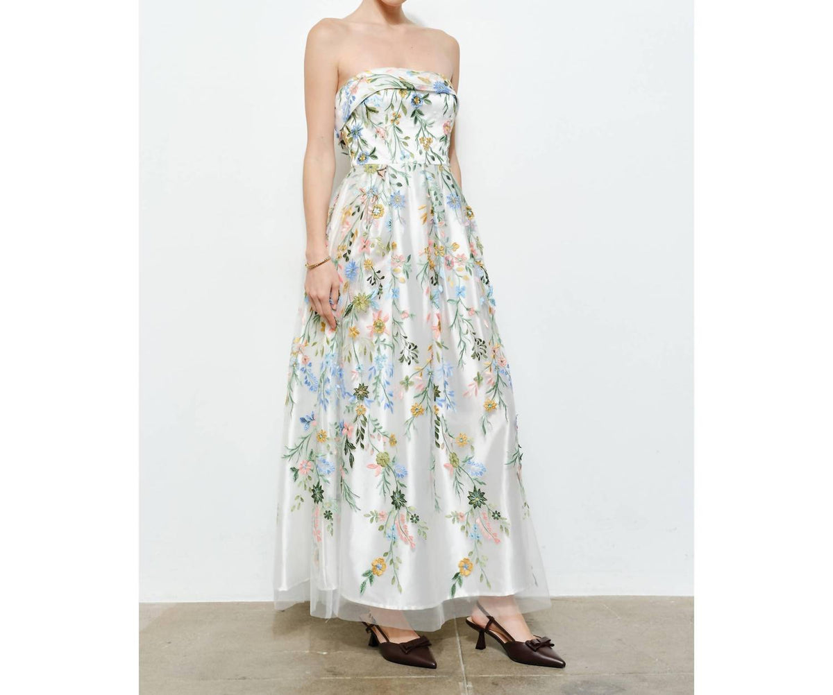 Ina Fashion - Romantic Off Shoulder Maxi Dress