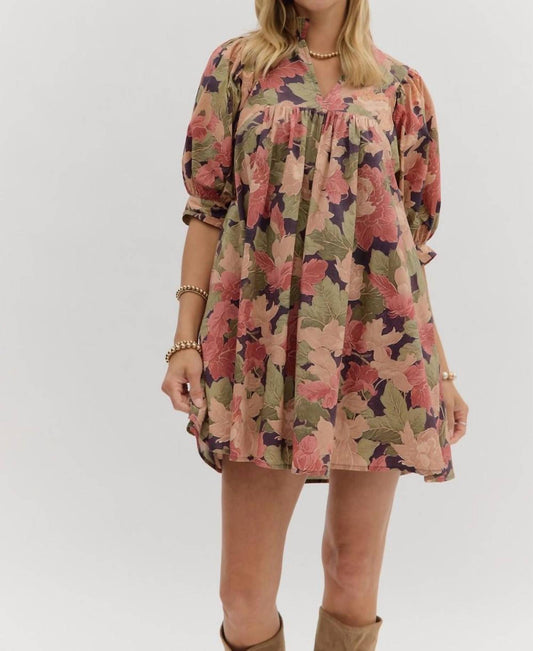 Entro - Autumn Bloom Mini Dress