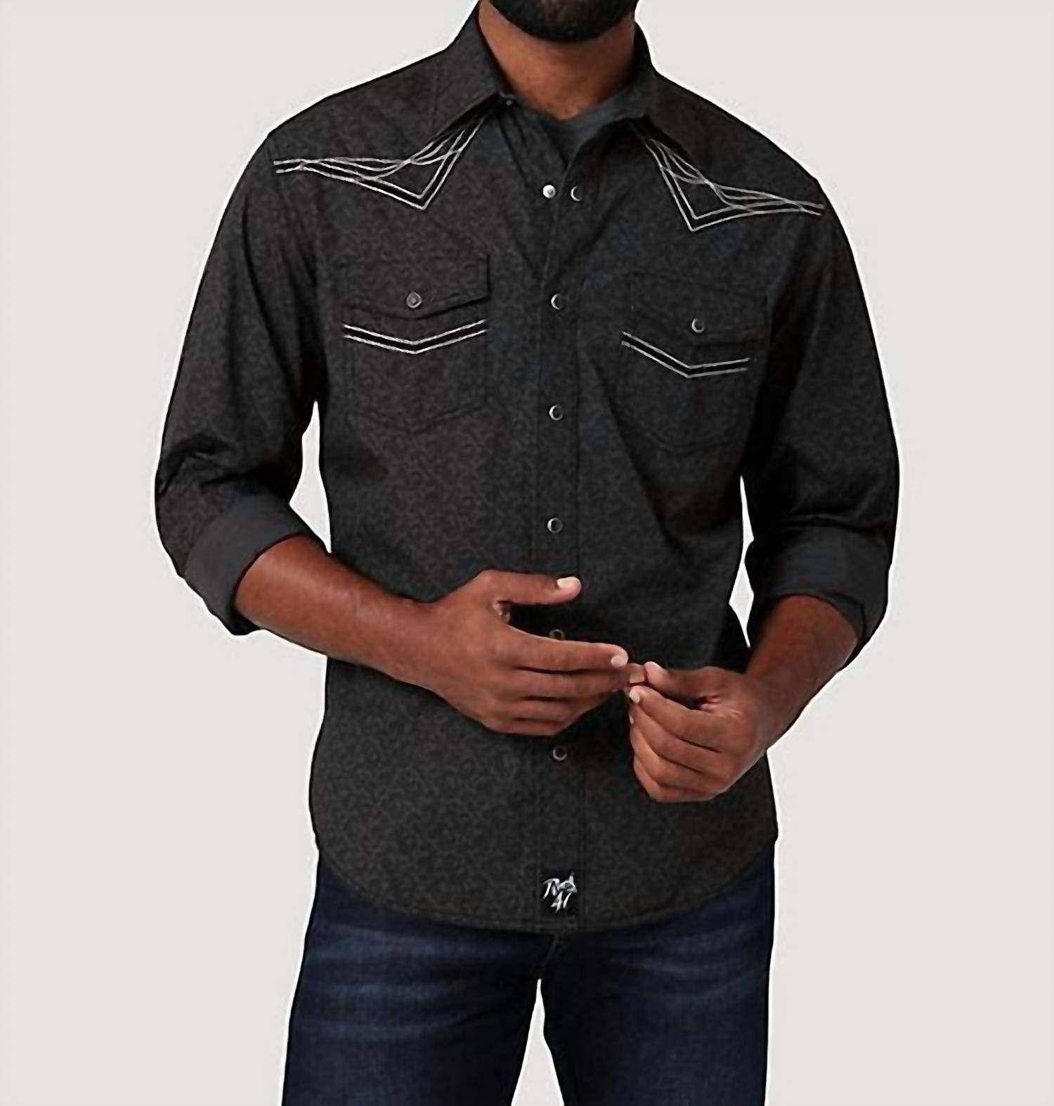 Wrangler - Men's Long Sleeve Western Snap Shirt