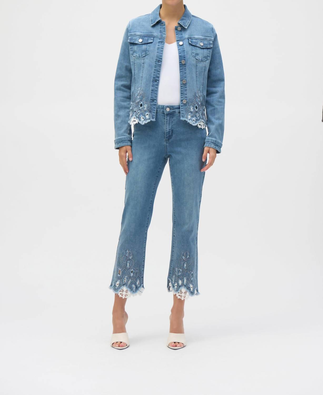Joseph Ribkoff - Sybella Stretch Denim With Embroidery Jacket