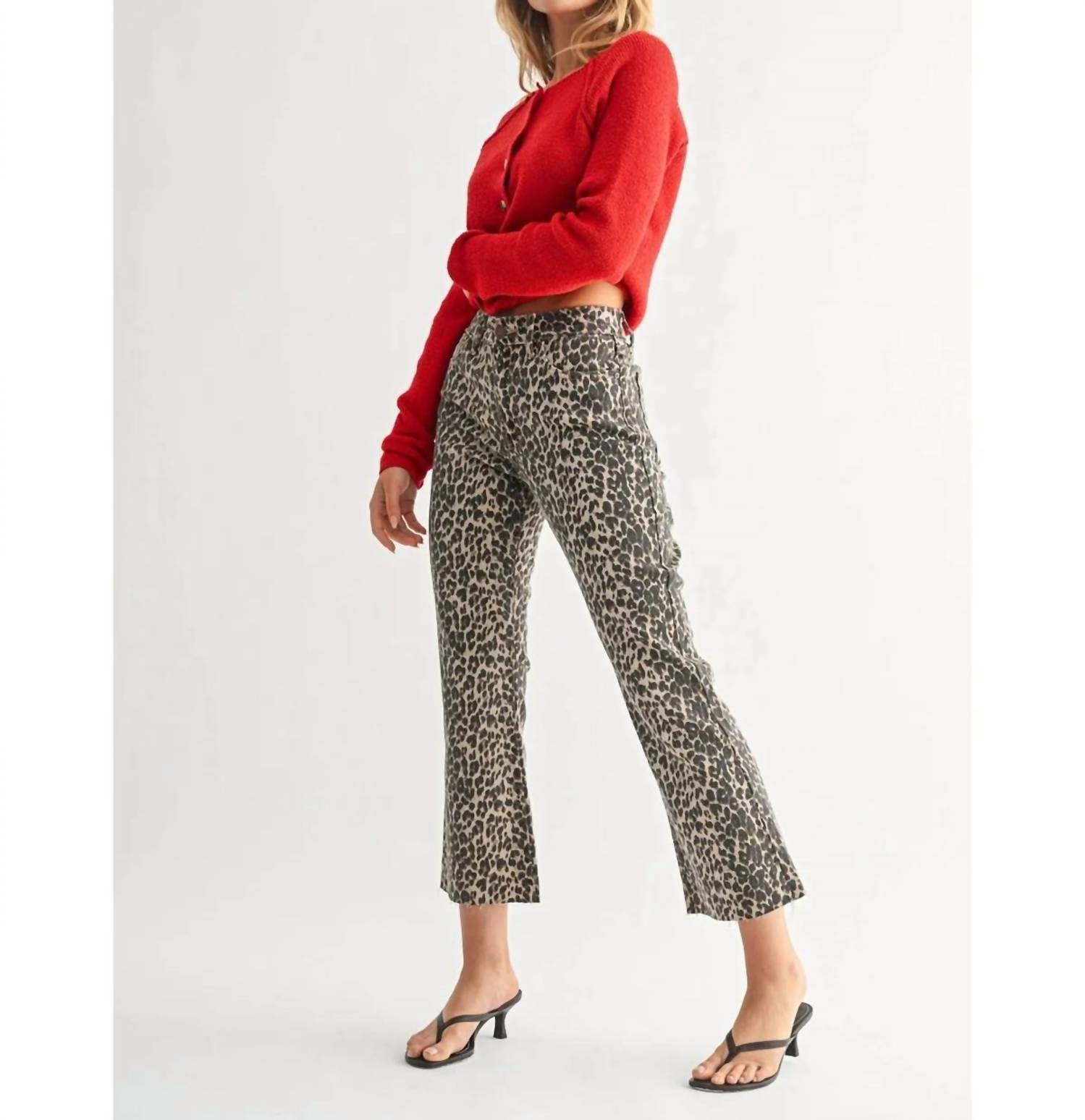 Just Black Denim - Georgia High Rise Distressed Crop Flare Jeans