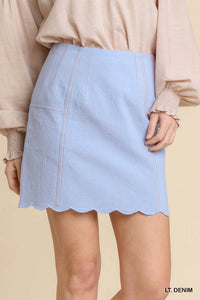Umgee - Scallop A-line Skirt