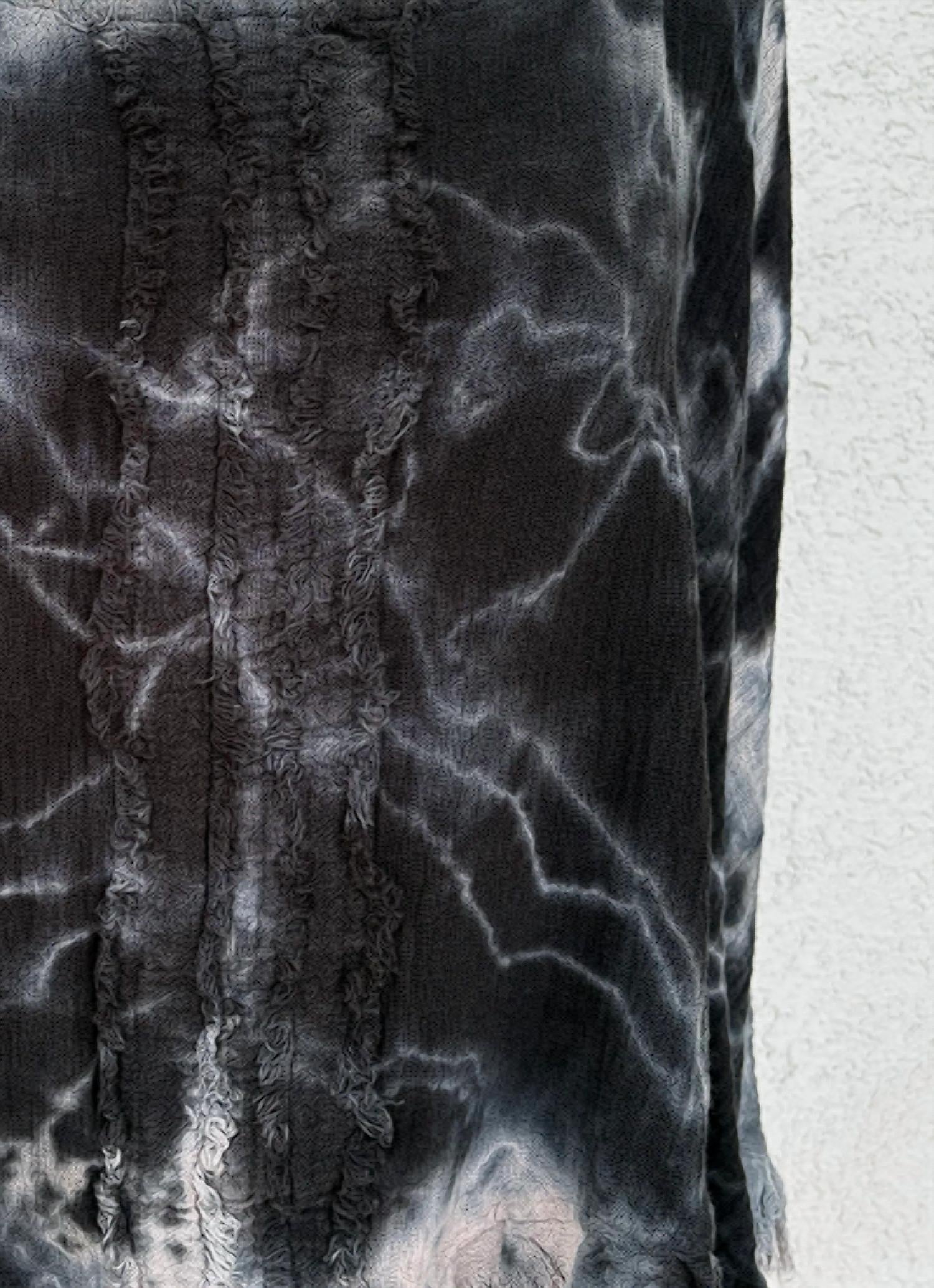 Oh My Gauze! Women's Vanna Top in marble black - women's blouse - detail view